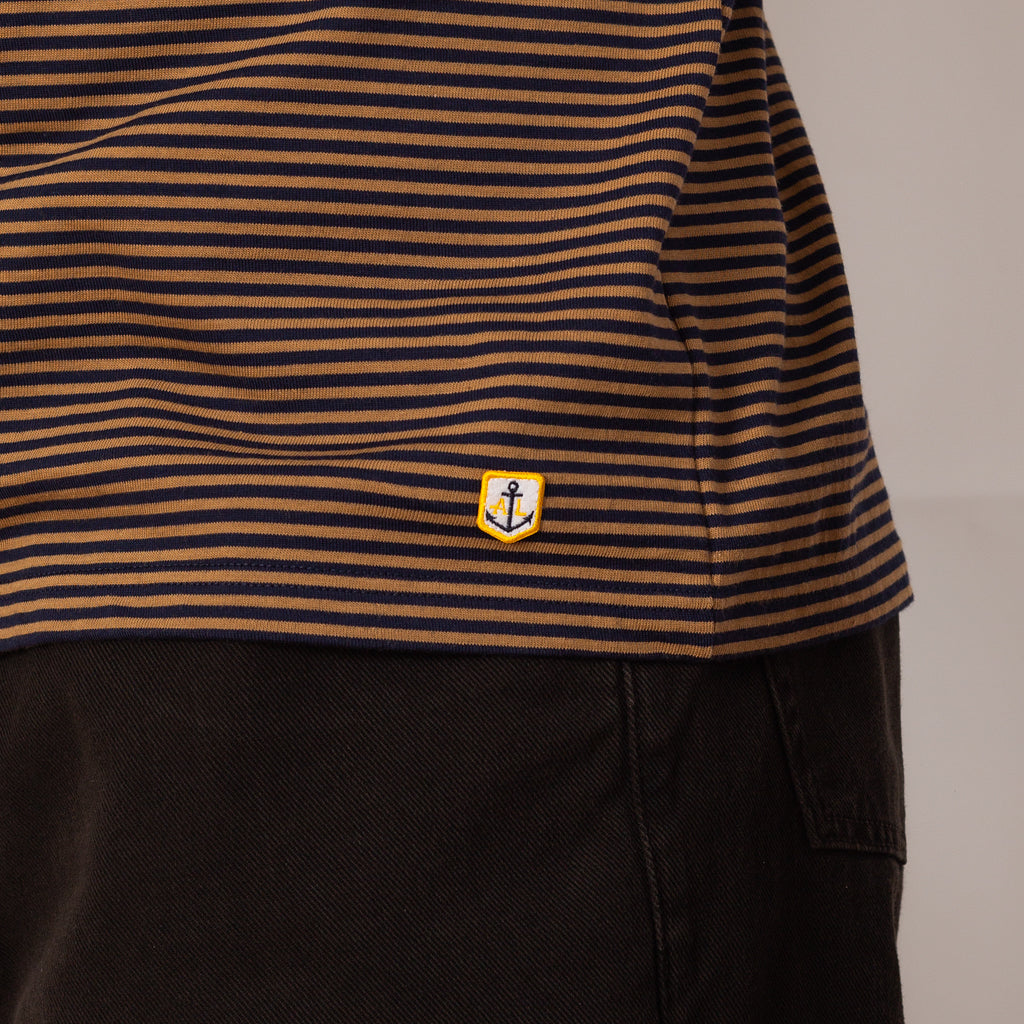 Heritage Stripe T-Shirt - Marine Deep / Camel