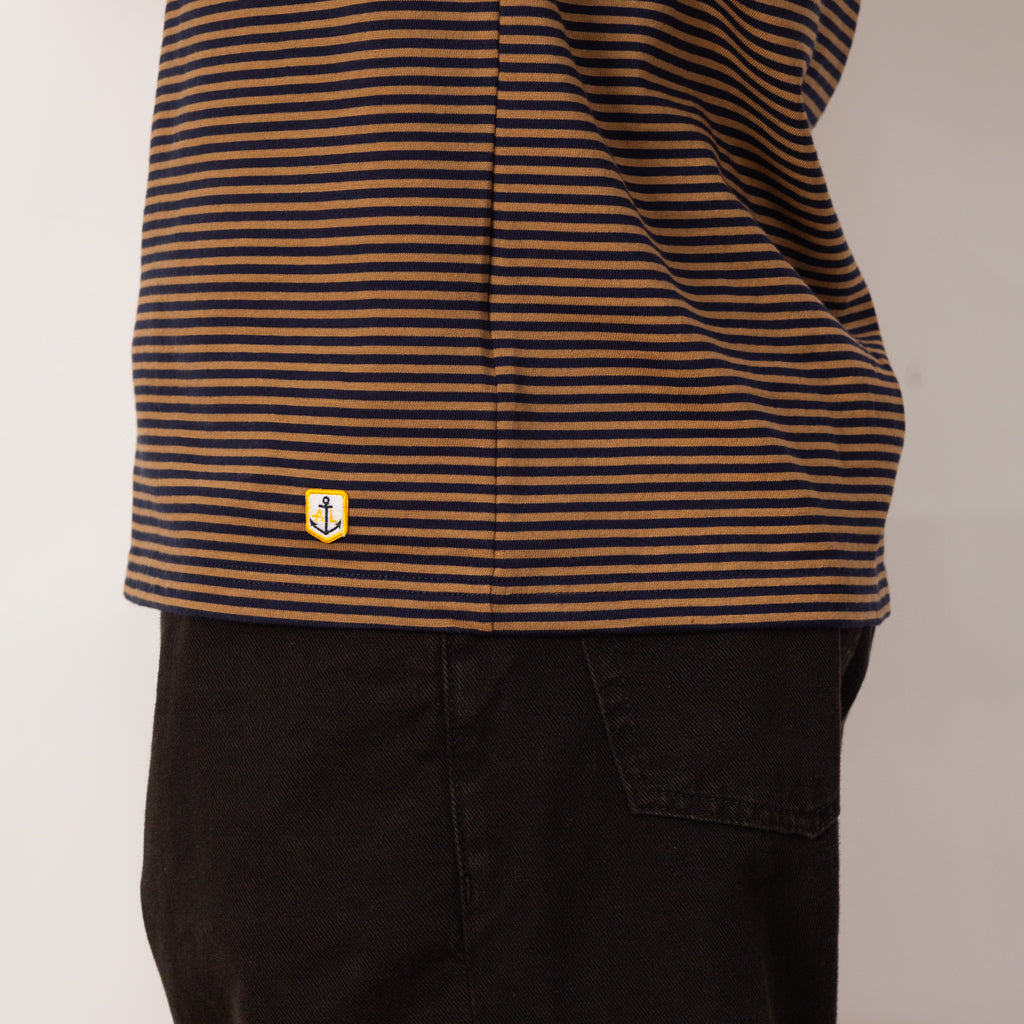 Heritage Stripe T-Shirt - Marine Deep / Camel