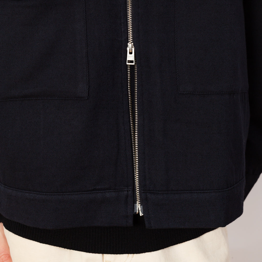 Aksel Cavalry Cotton Jacket - Dark Navy (7004)