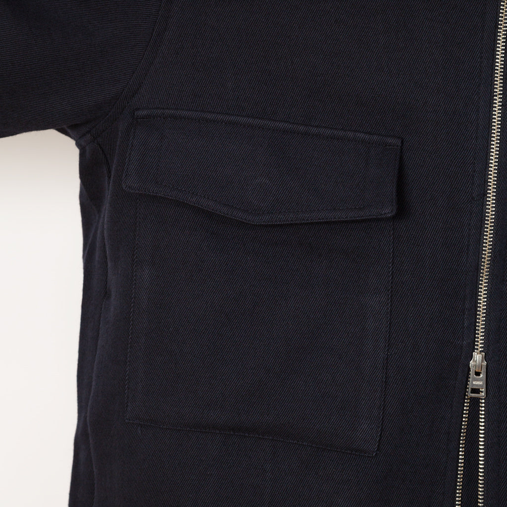 Aksel Cavalry Cotton Jacket - Dark Navy (7004)