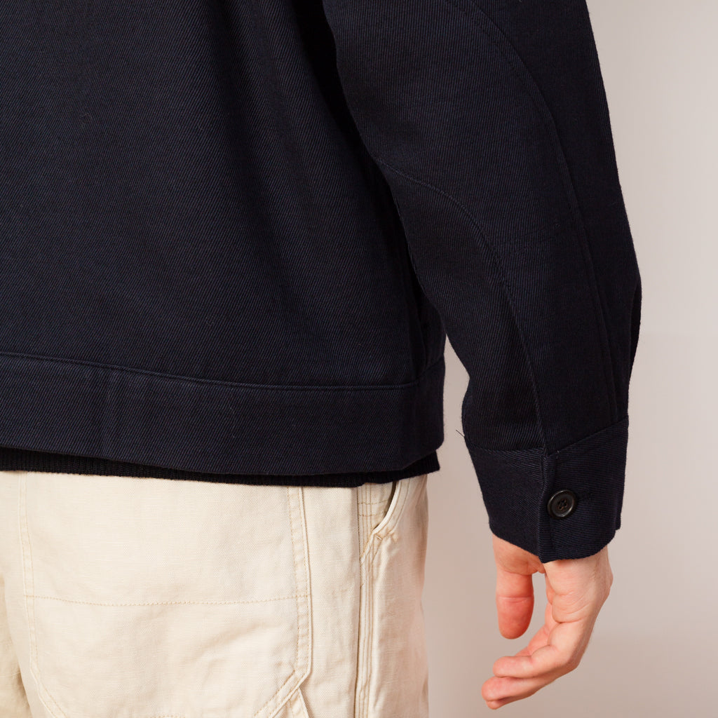 Aksel Cavalry Cotton Jacket - Dark Navy (7004)