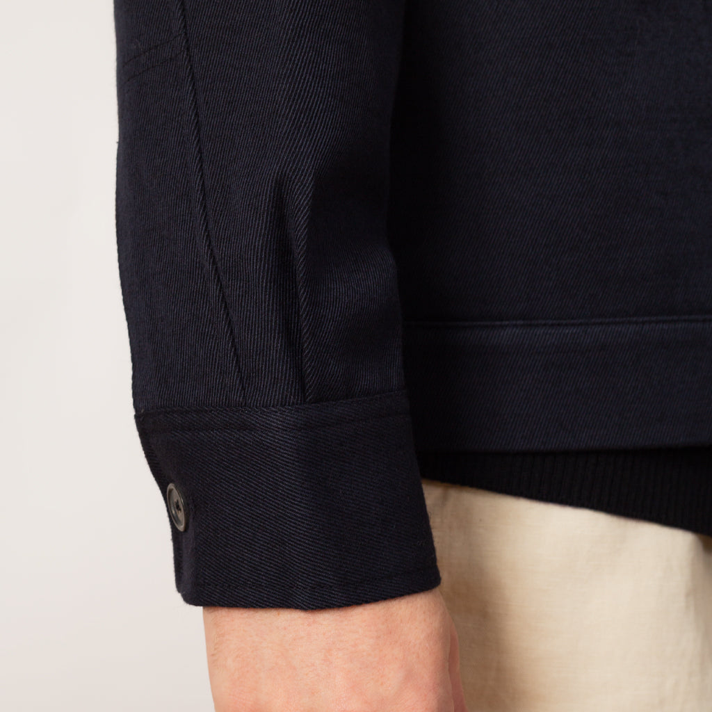 Aksel Cavalry Cotton Jacket - Dark Navy (7004)