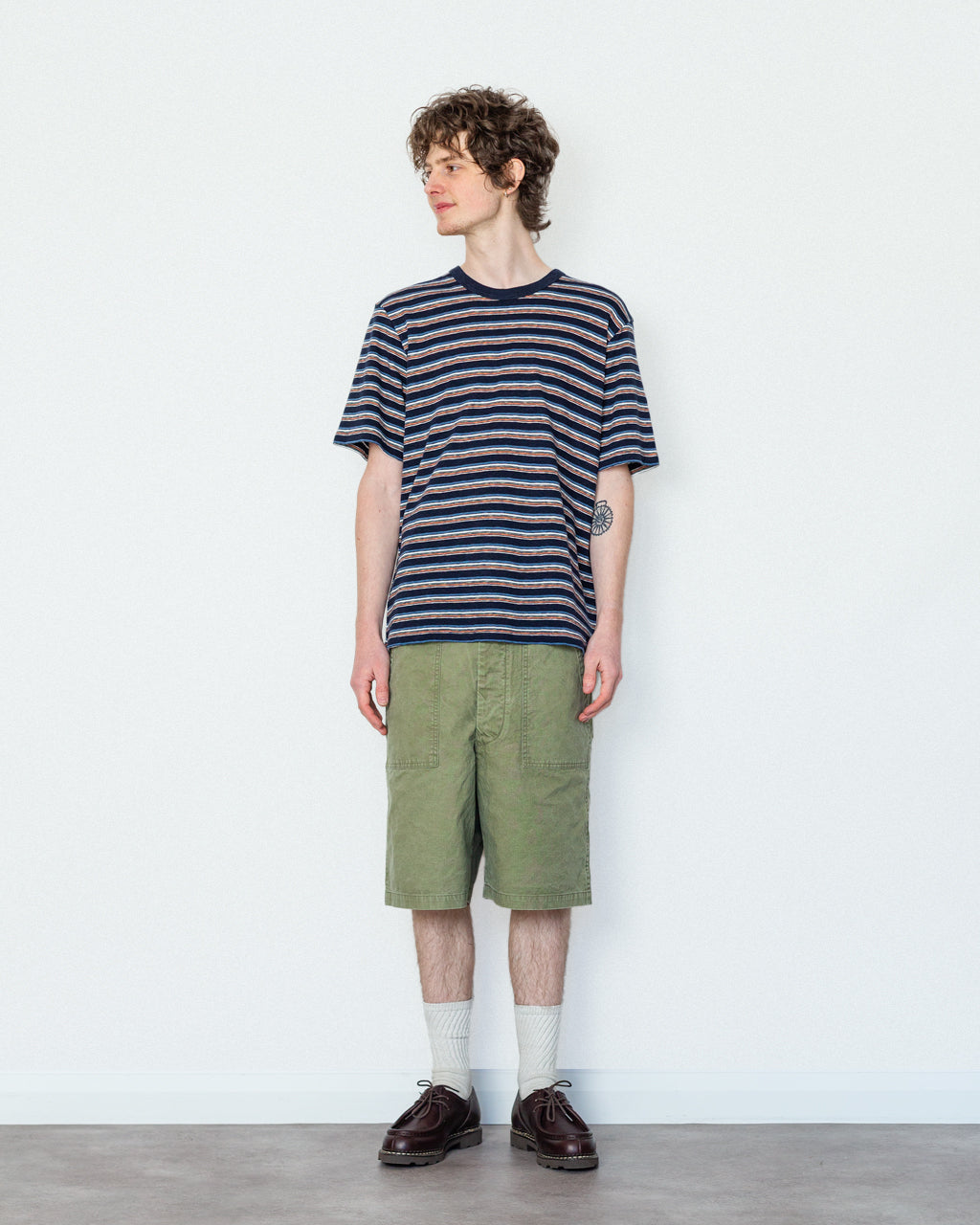 Multi Stripe Tee - Blue Jungle Cat Stripe