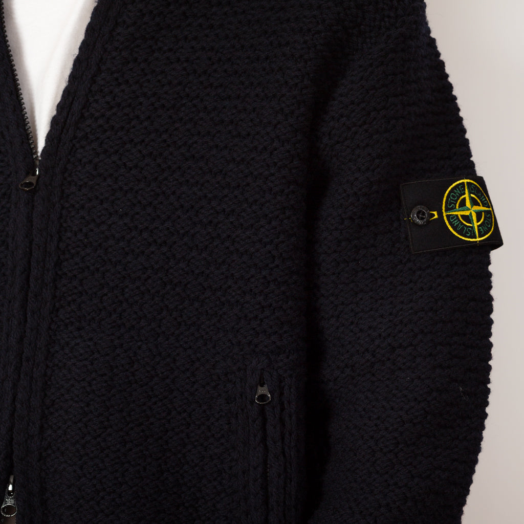 Cowichan Zip Knit - Navy - V0020