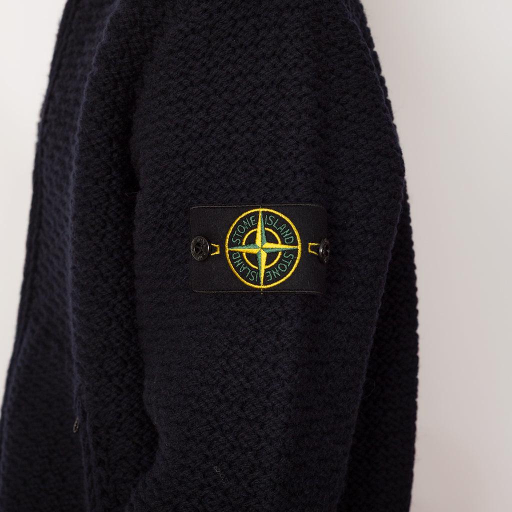 Cowichan Zip Knit - Navy - V0020