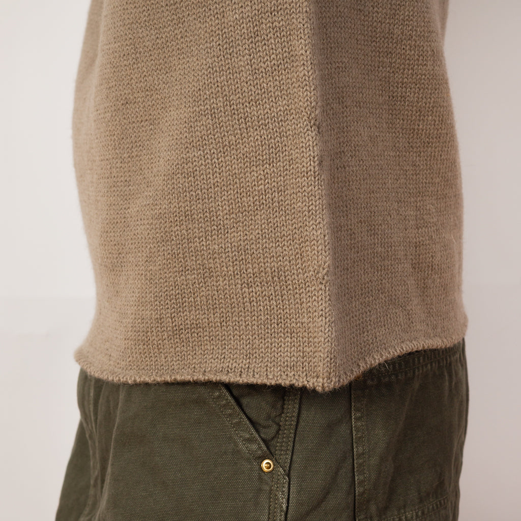 Rolled Edge Roll Neck - Taupe