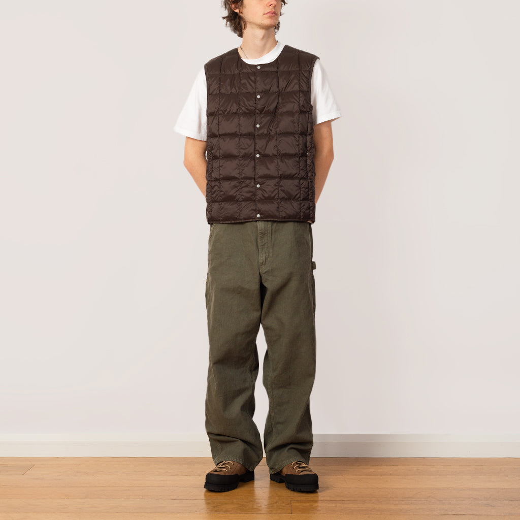 Crew Neck Vest - Dark Chocolate