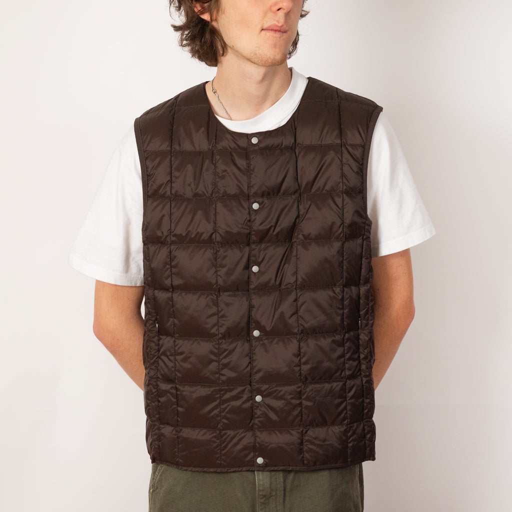 Crew Neck Vest - Dark Chocolate