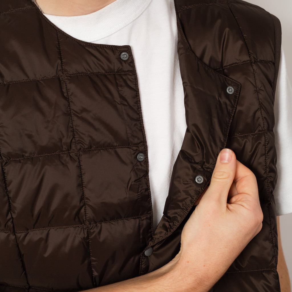 Crew Neck Vest - Dark Chocolate