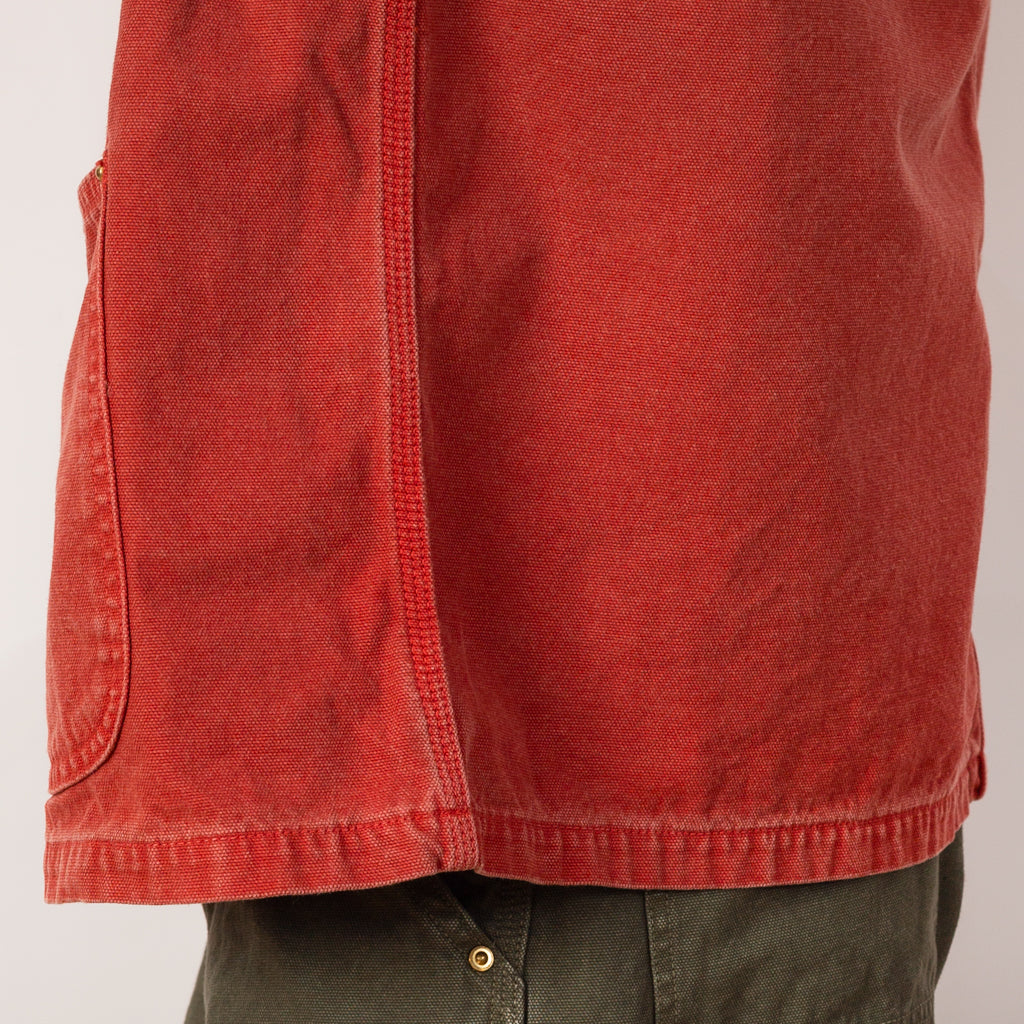 Relax Fit Oxford Coverall  - Red