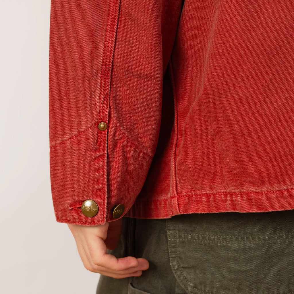 Relax Fit Oxford Coverall  - Red