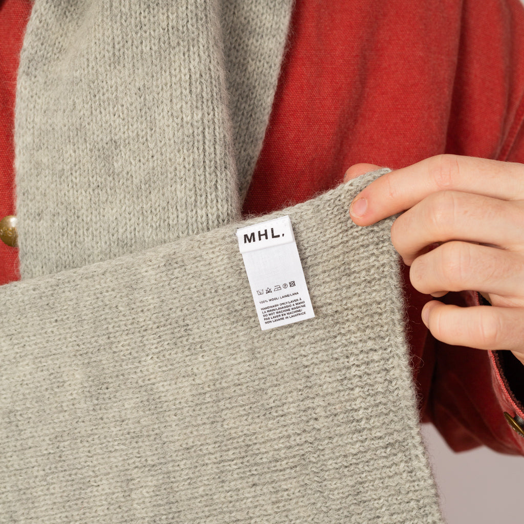 Simple Rib Scarf - Light Grey