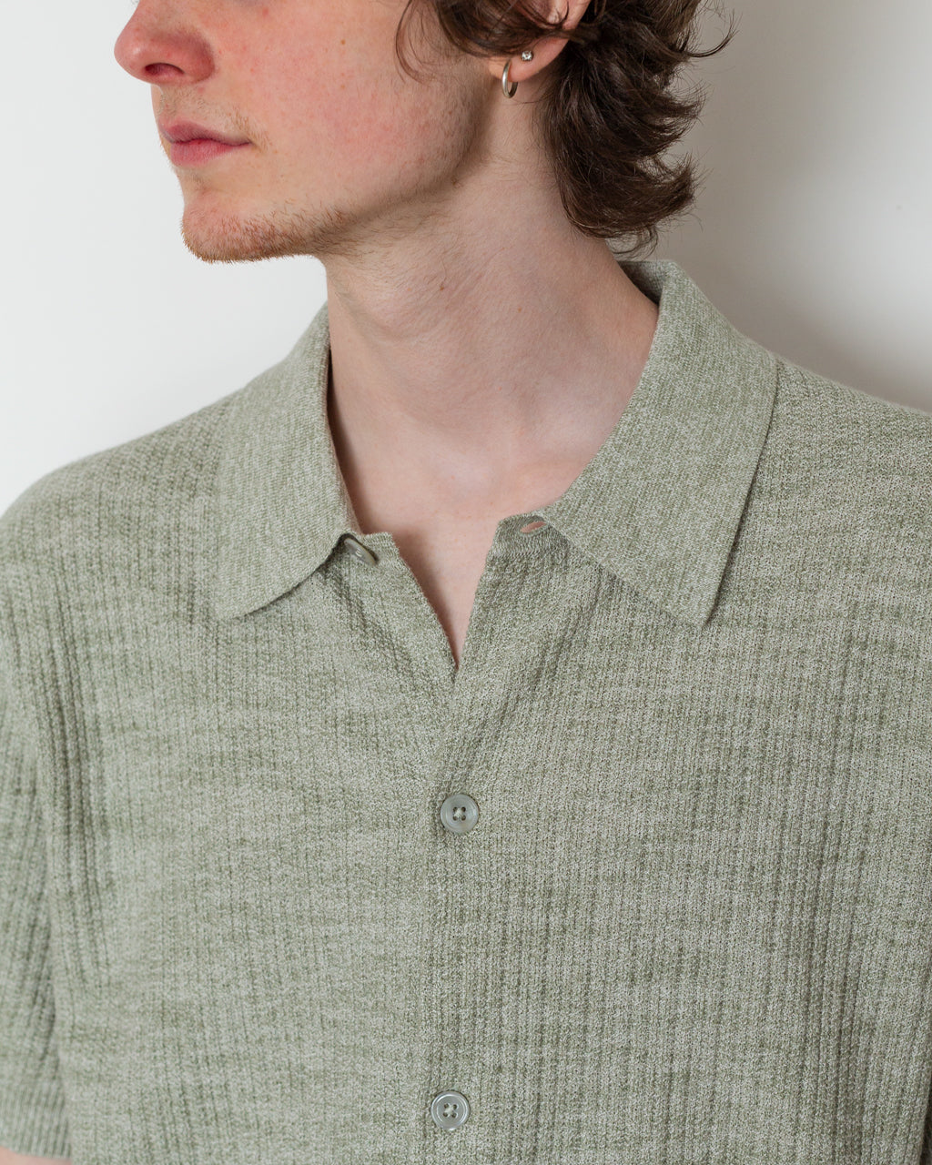 Nolan Polo Cardigan 6695 - Sage Mouline