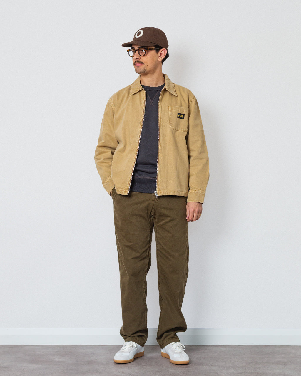 Zip Shirt - Apple Cinnamon Twill | Stan Ray | Peggs & son.