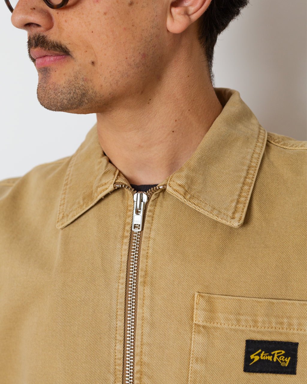 トップス 25aw RAYON TWILL FRONT ZIP SHIRT Zip Shirt - Apple Cinnamon Twill | Stan Ray | Peggs & son.