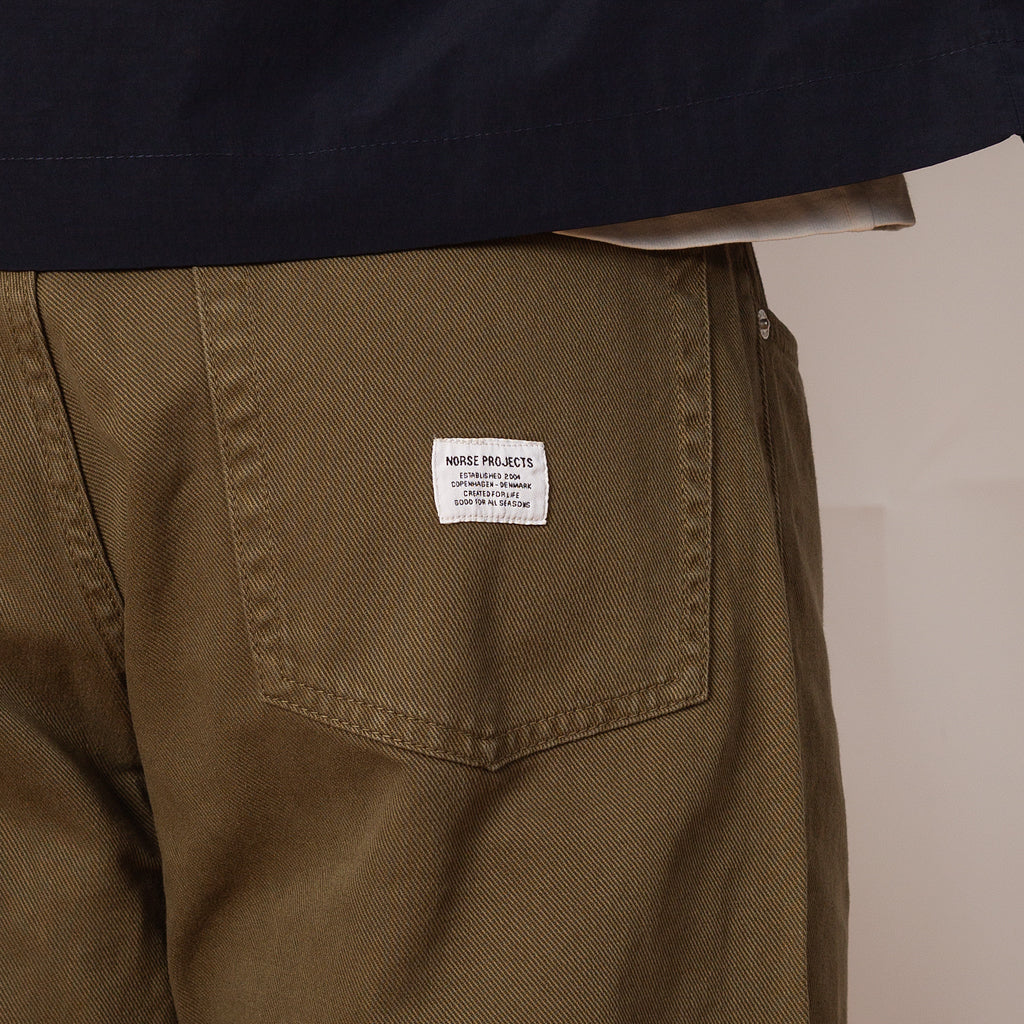 Mogens Relaxed 5 Pocket Heavy Twill - Olive Night