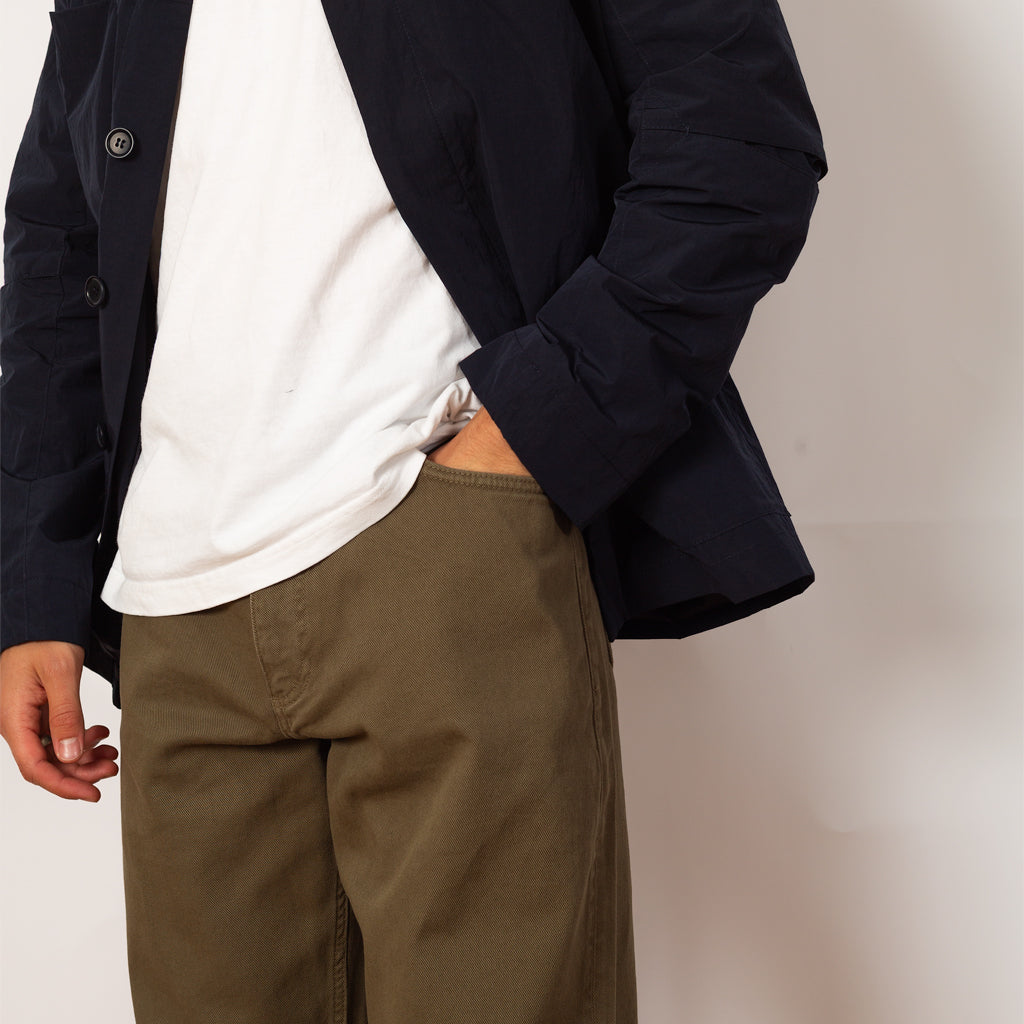 Mogens Relaxed 5 Pocket Heavy Twill - Olive Night