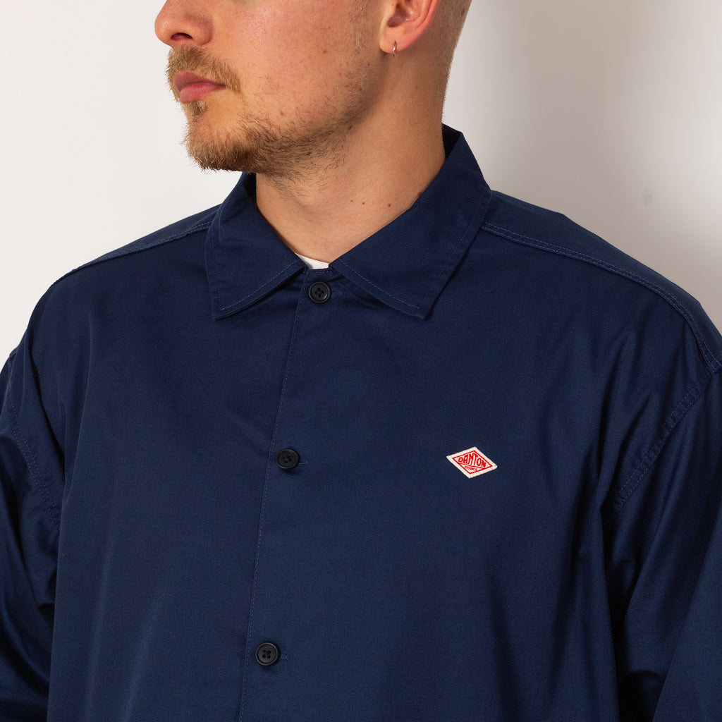 トップス the phos/shawl collar shirt jacket /navy Wool Blend Faux Sherpa Lined CPO Shirt 7116