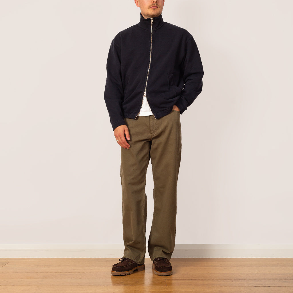 Bjorn Relaxed Organic Track Jacket - Dark Navy
