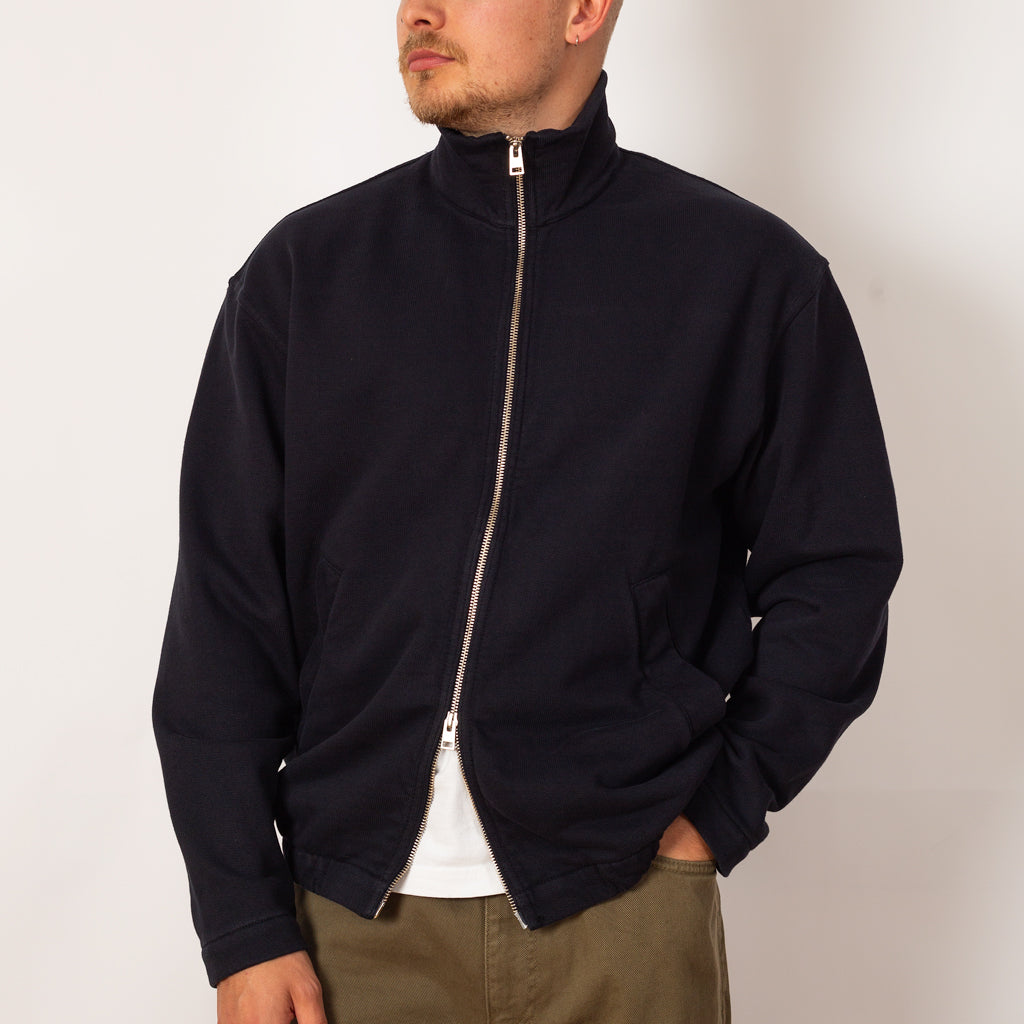 Bjorn Relaxed Organic Track Jacket - Dark Navy