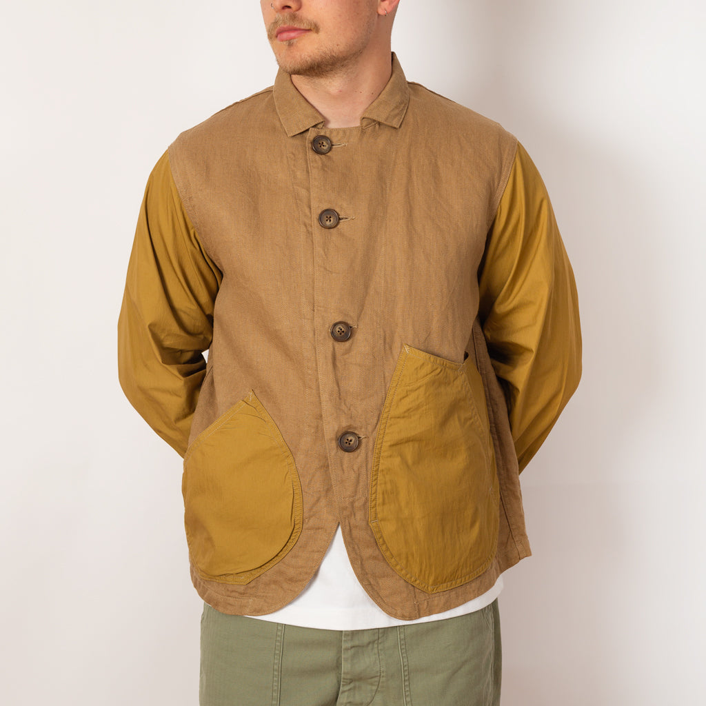 Linen Gabardine Ringoman Coverall - Beige