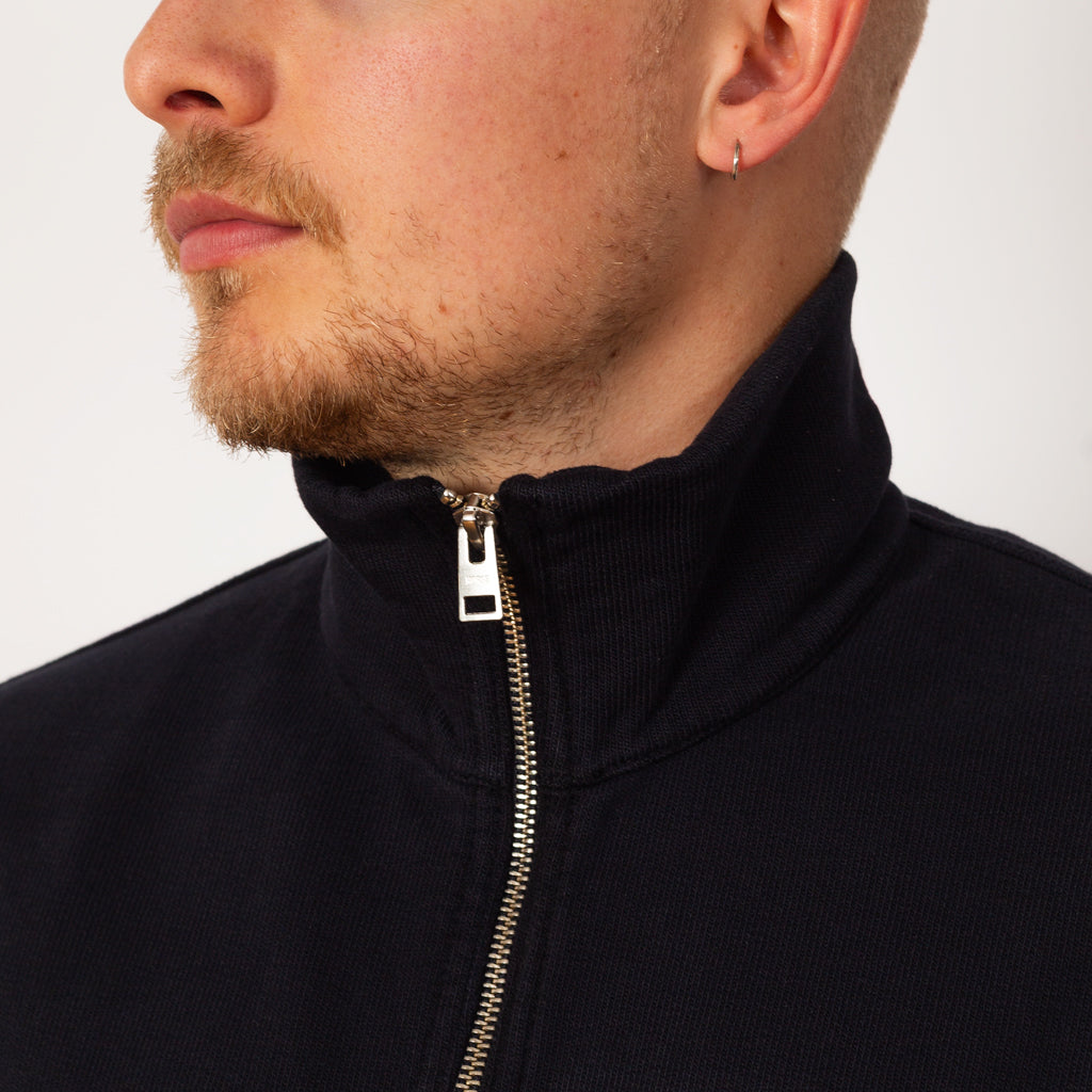 Bjorn Relaxed Organic Track Jacket - Dark Navy