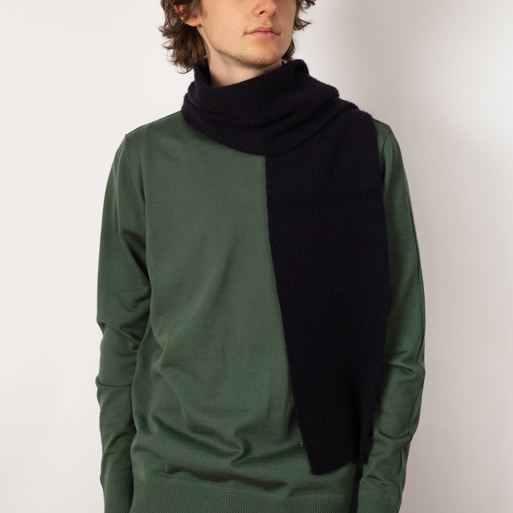 Simple Rib Scarf - Dark Navy