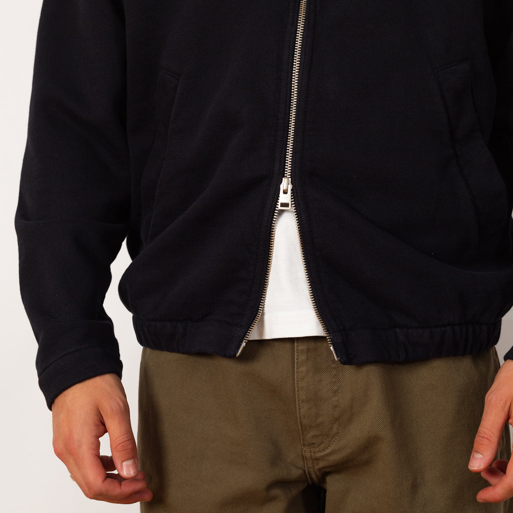 Bjorn Relaxed Organic Track Jacket - Dark Navy
