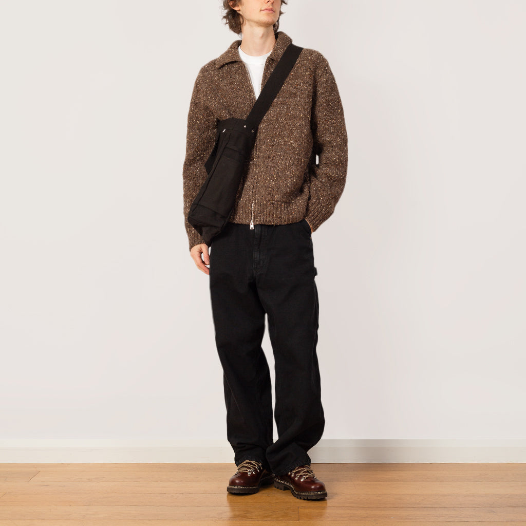 Dad Fit Oxford Painter Pant - Black