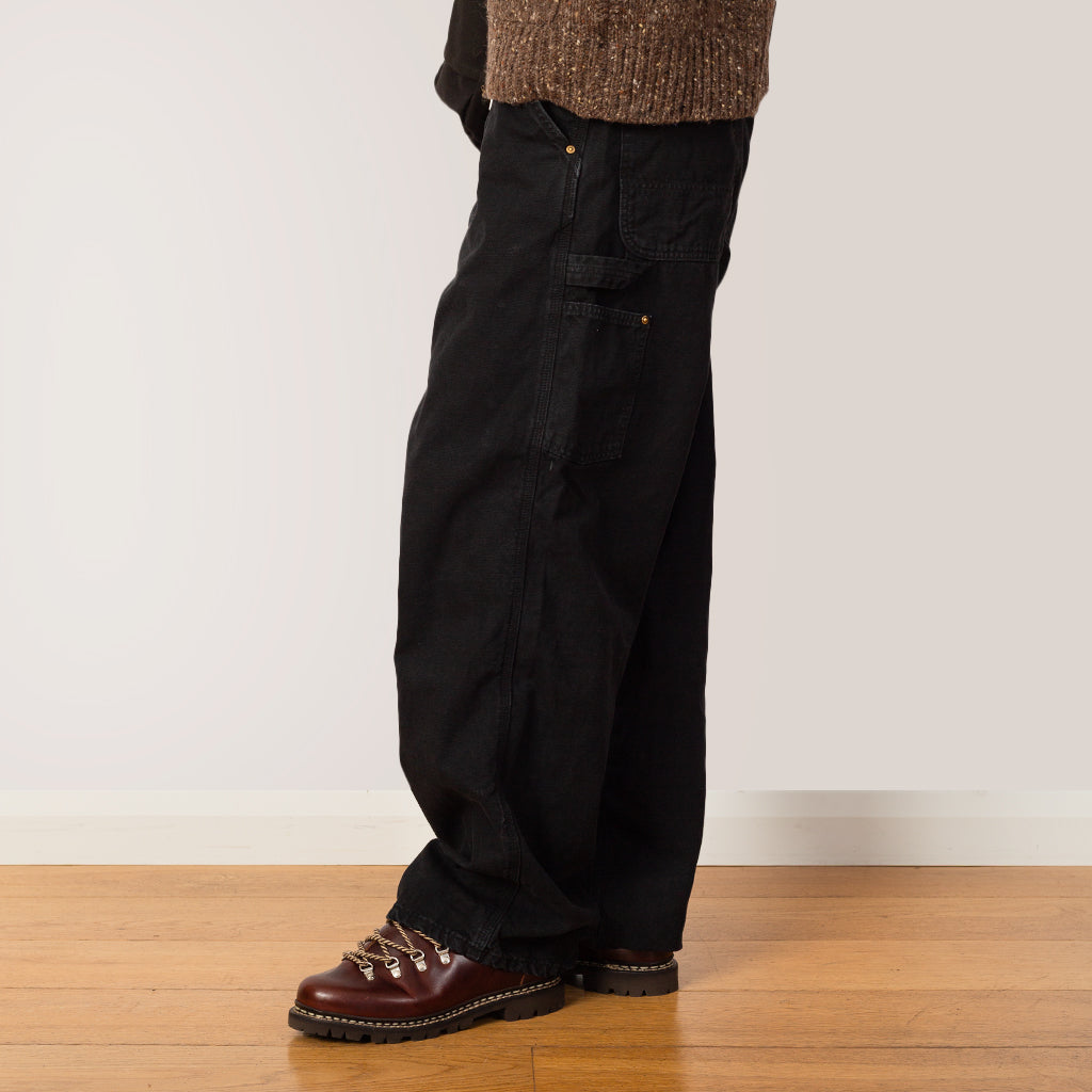 Dad Fit Oxford Painter Pant - Black