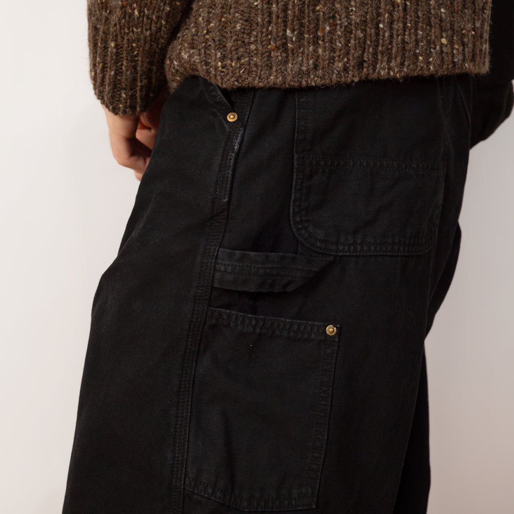 Dad Fit Oxford Painter Pant - Black