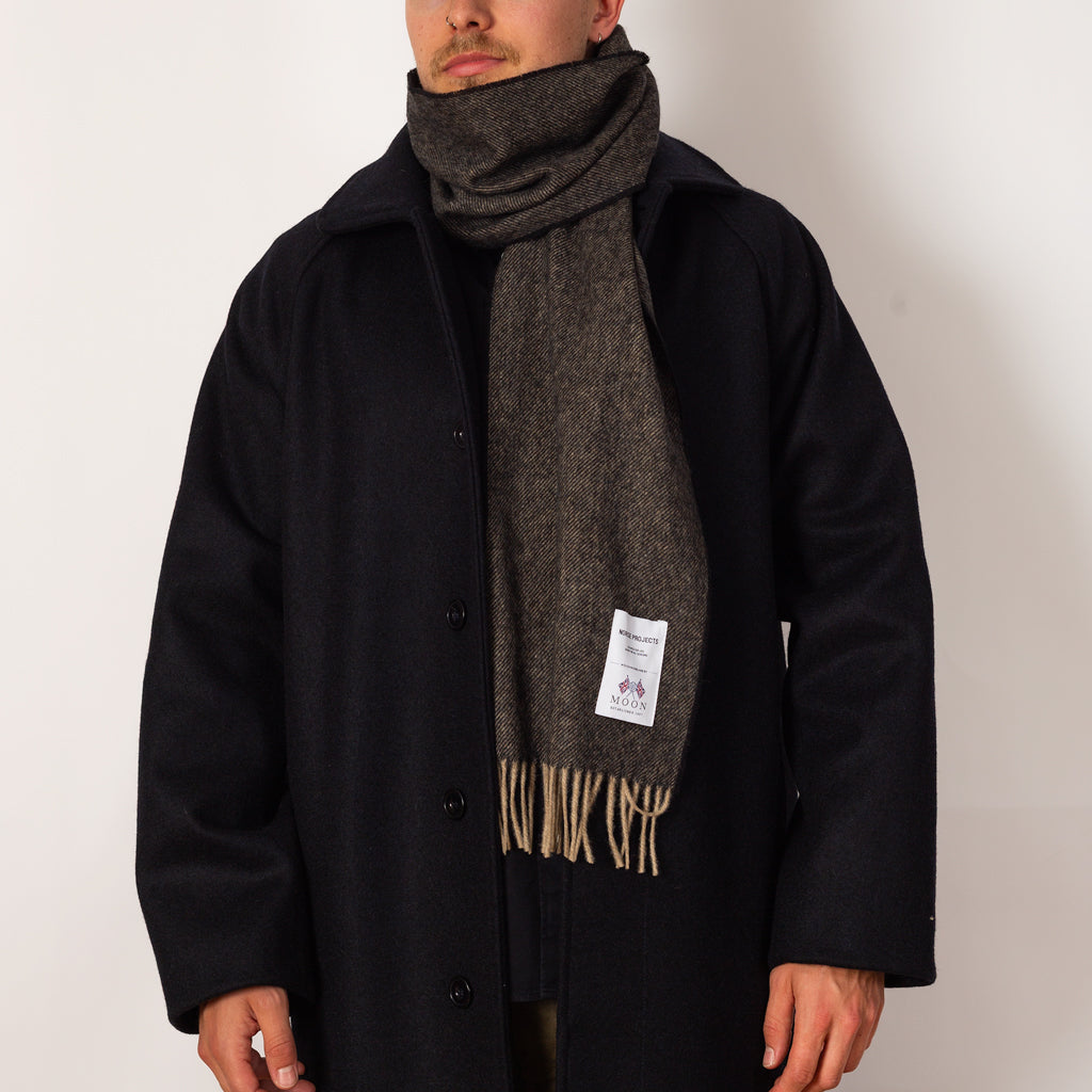 Norse Moon Merino Scarf - Seal Brown