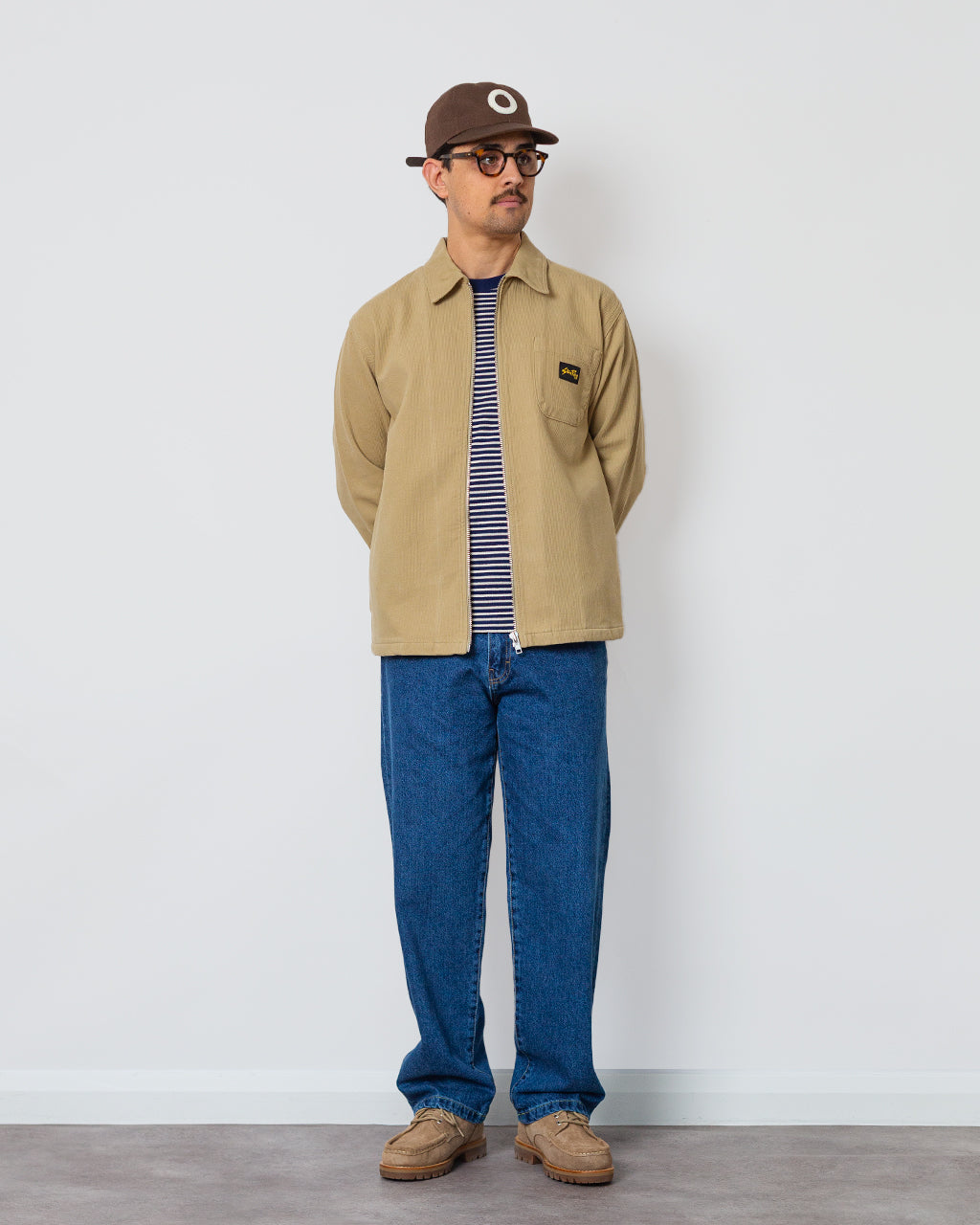 Zip Shirt - Eucalyptus Bedford Cord