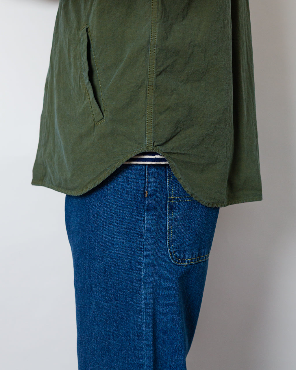 High Density Work Shirt Jacket - Olive | Sage De Cret | Peggs & son.