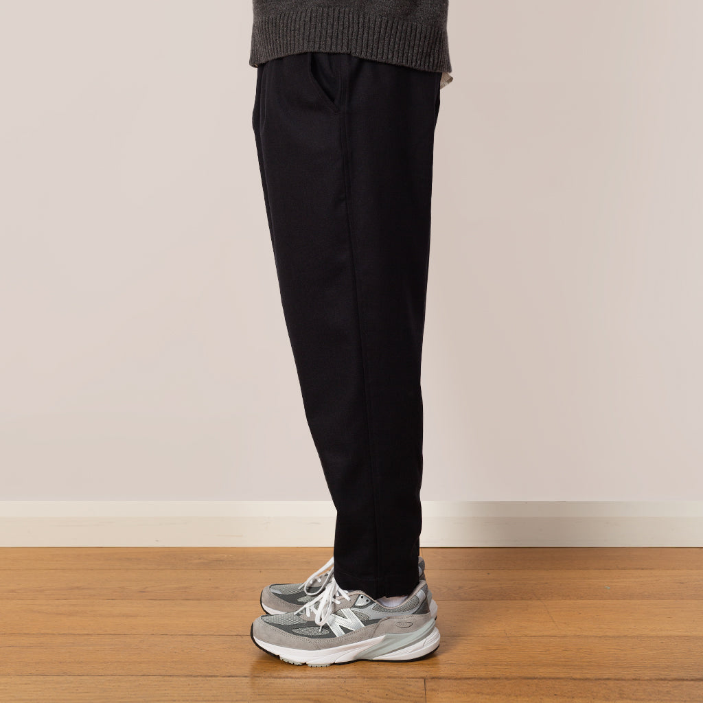 Pleated Track Pant - Upcycled IT Tweed Dark Navy
