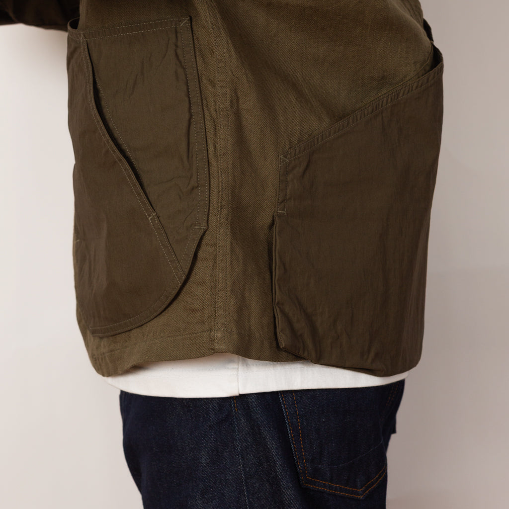 Linen Gabardine Ringoman Coverall - Khaki