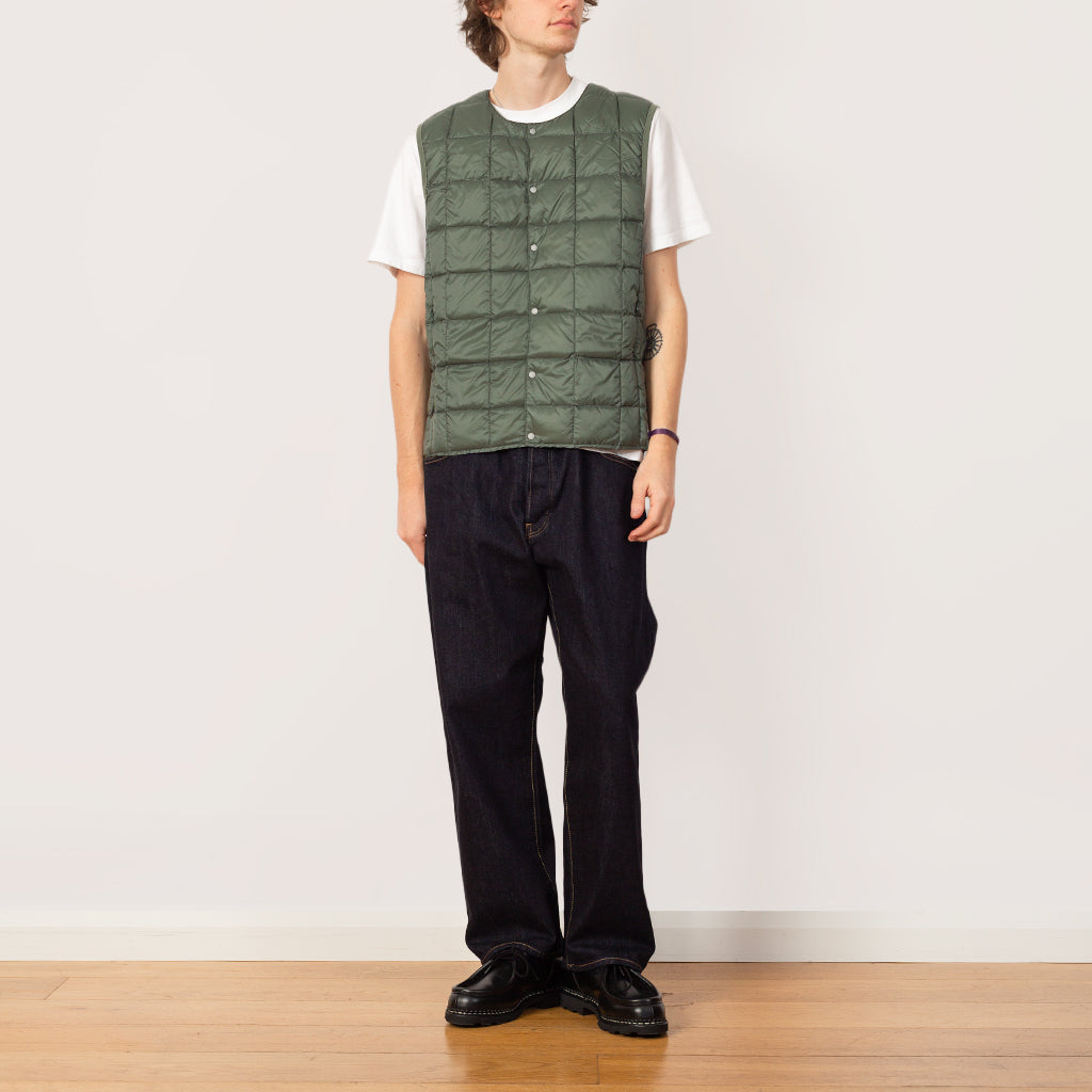 Crew Neck Vest - Dark Sage Green