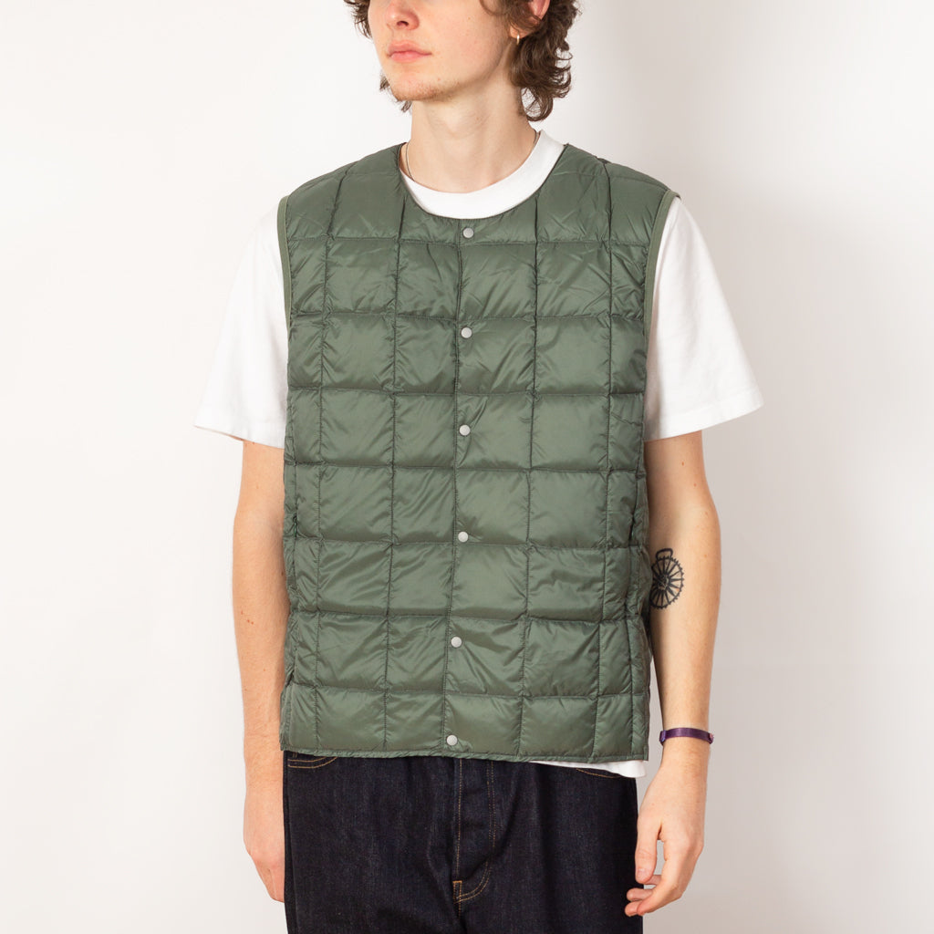 Crew Neck Vest - Dark Sage Green