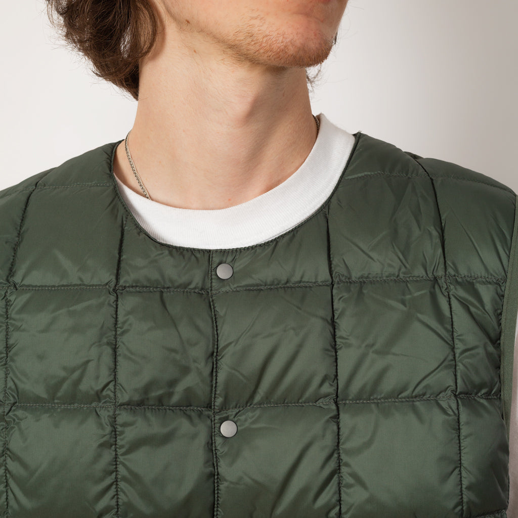 Crew Neck Vest - Dark Sage Green