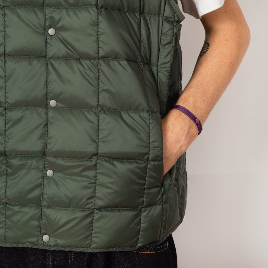 Crew Neck Vest - Dark Sage Green