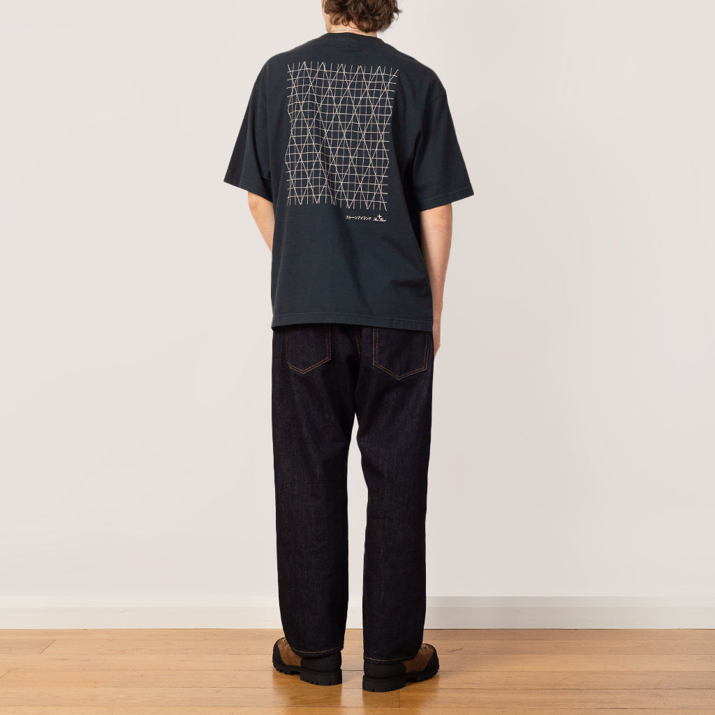 Japanese Embroidered T-Shirt - Navy - V0020