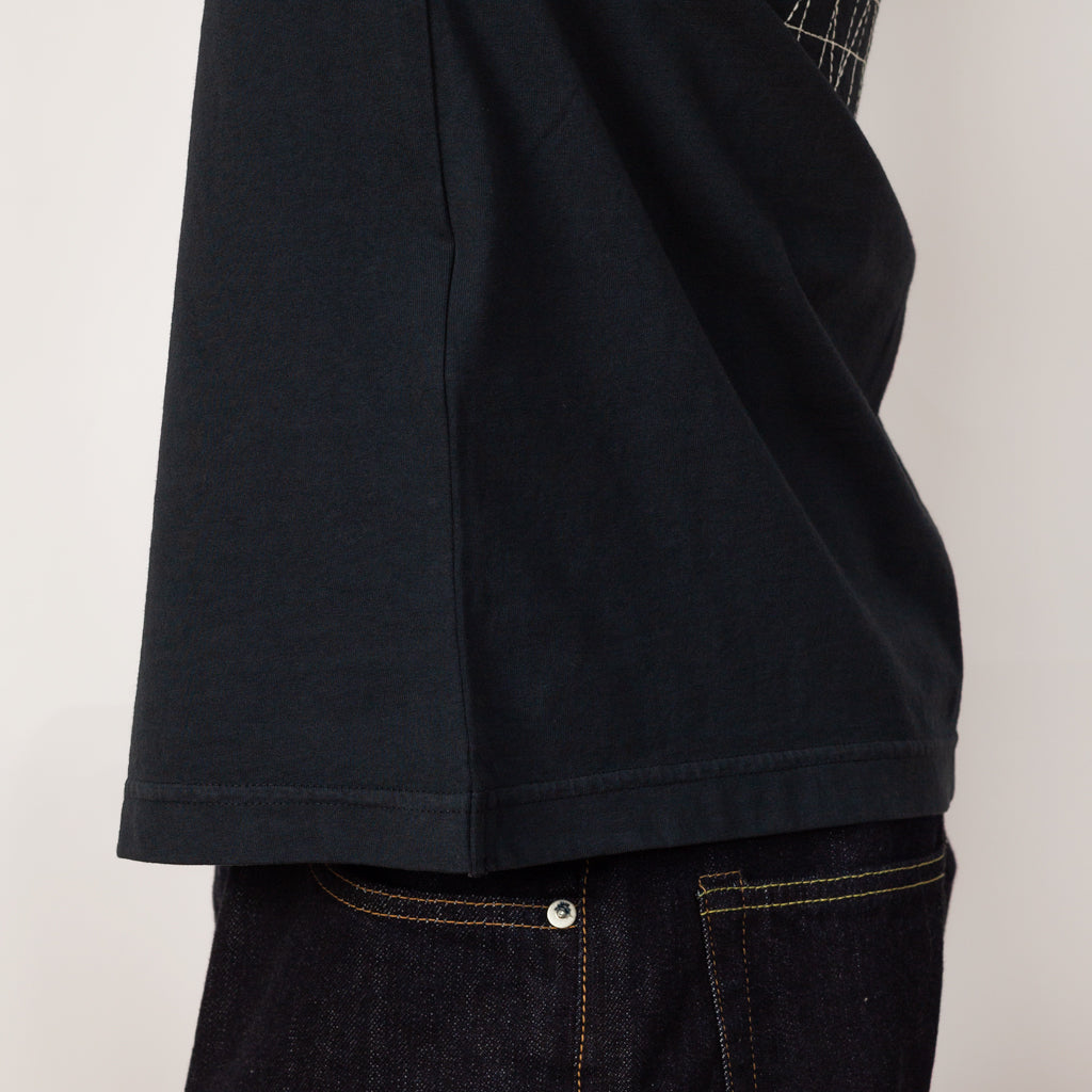 Japanese Embroidered T-Shirt - Navy - V0020