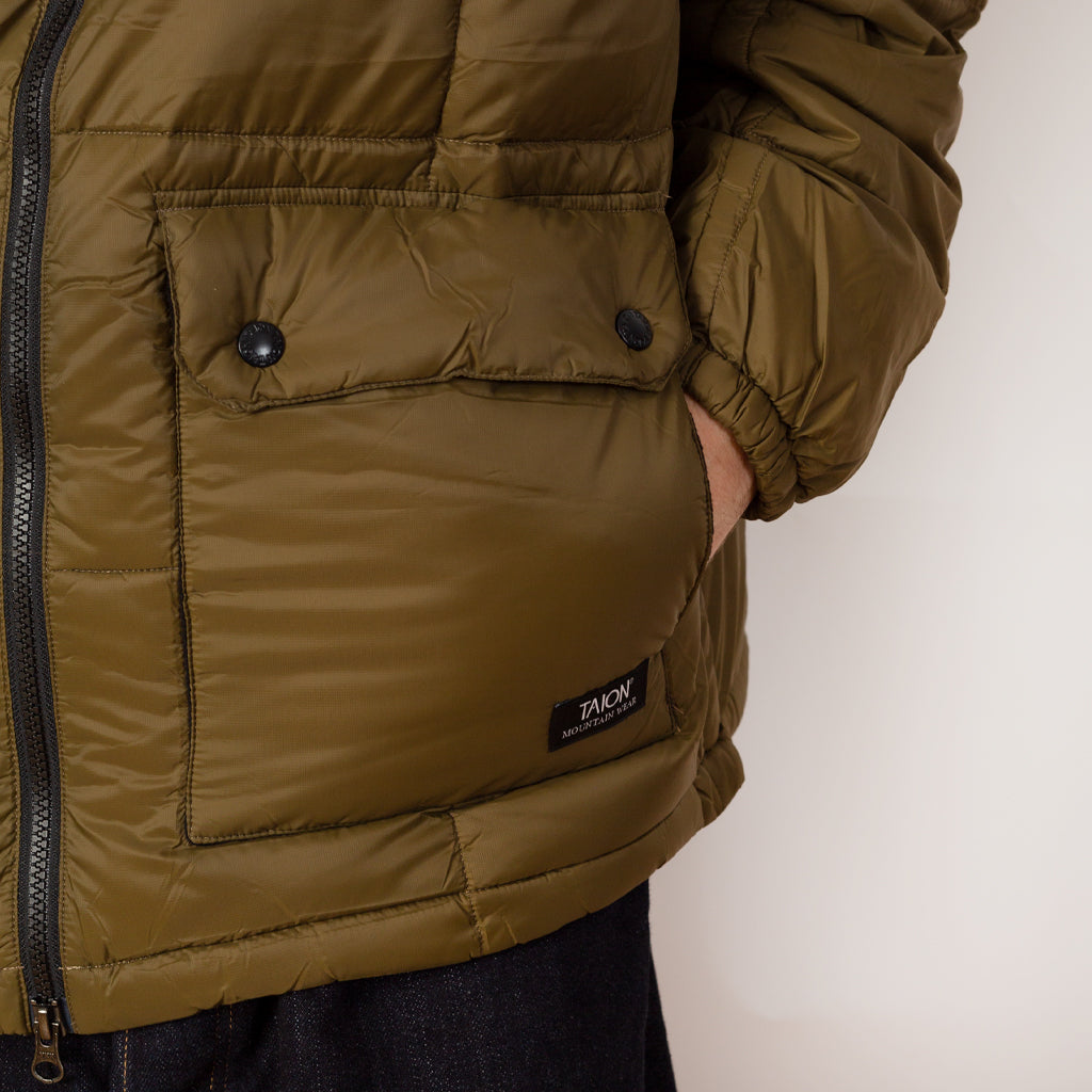Packable Down Volume Hooded - Olive