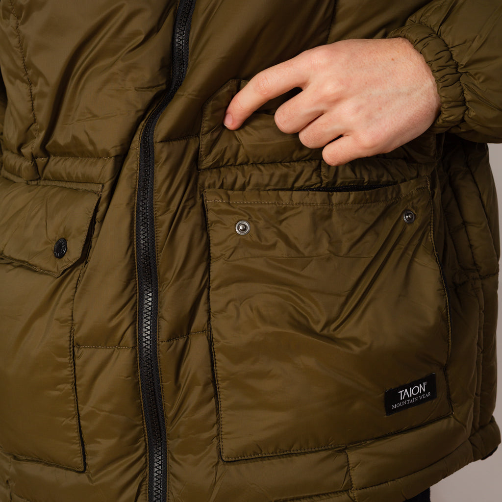 Packable Down Volume Hooded - Olive