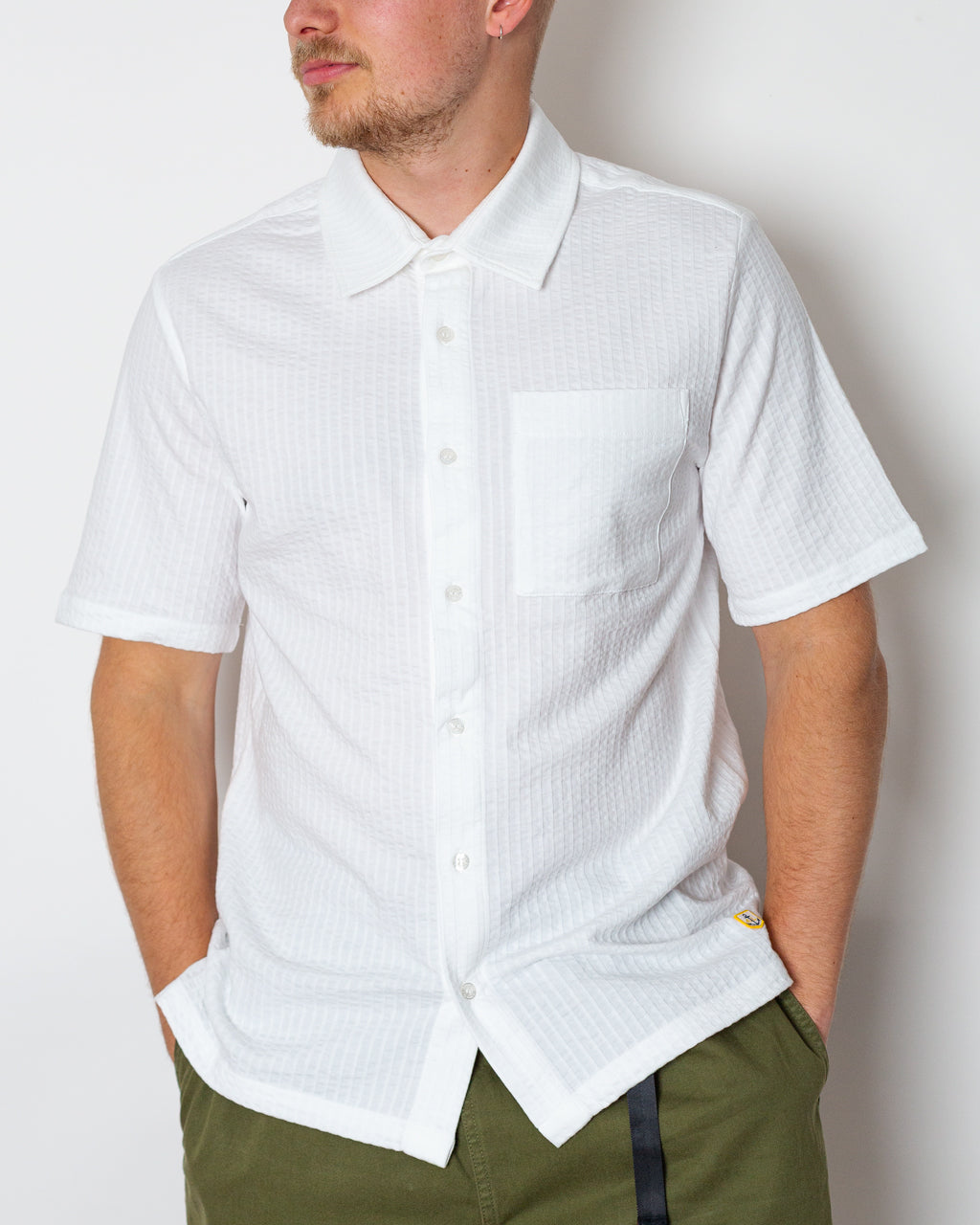 Seersucker Shirt - Blanc