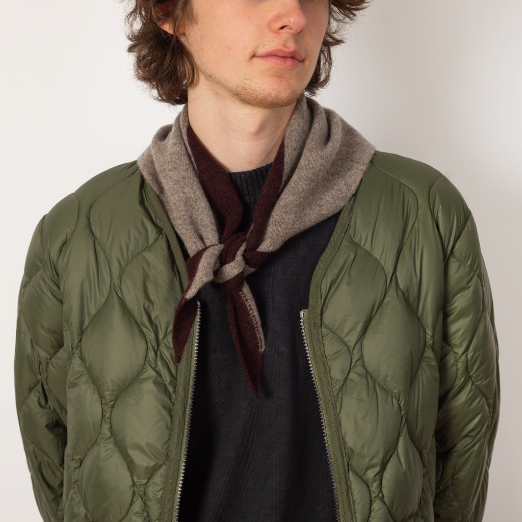 Tipped Scout Scarf - Pebble/Mahogany