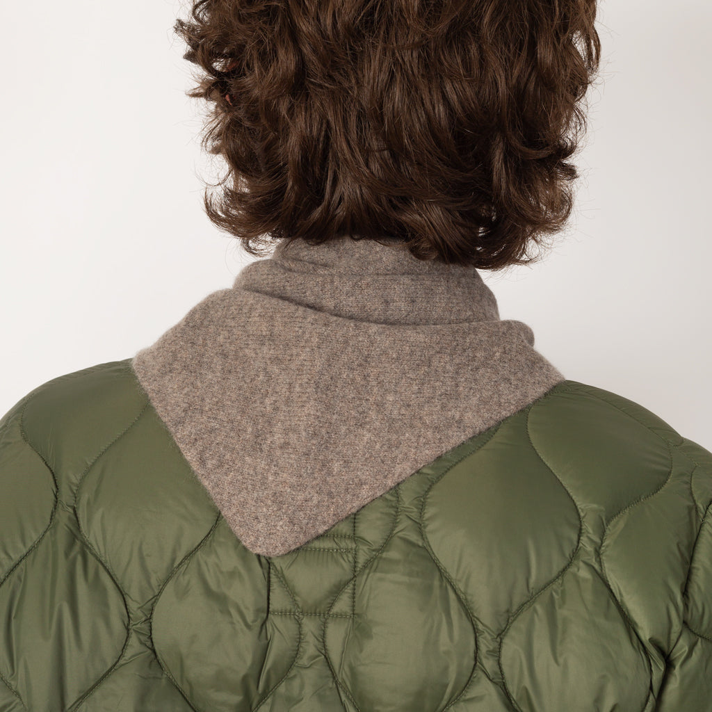 Tipped Scout Scarf - Pebble/Mahogany