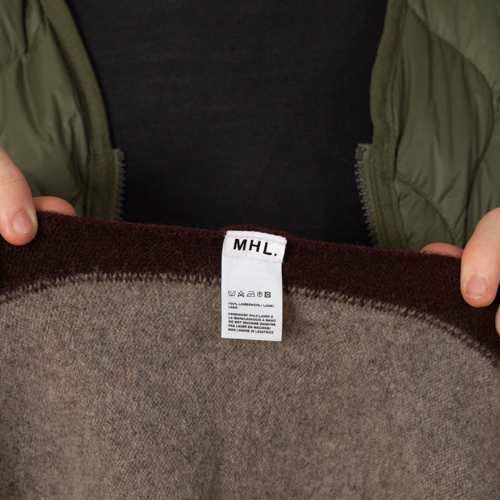 Tipped Scout Scarf - Pebble/Mahogany