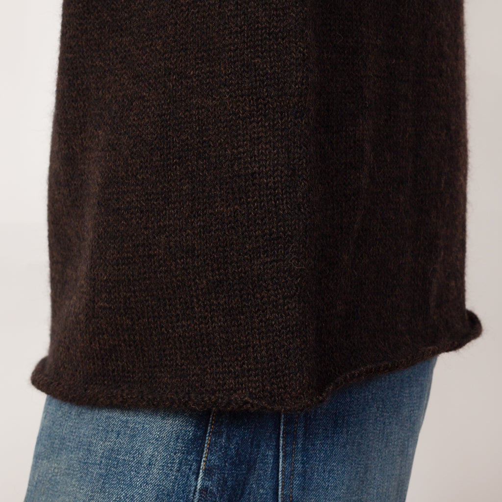 Rolled Edge Roll Neck - Ebony