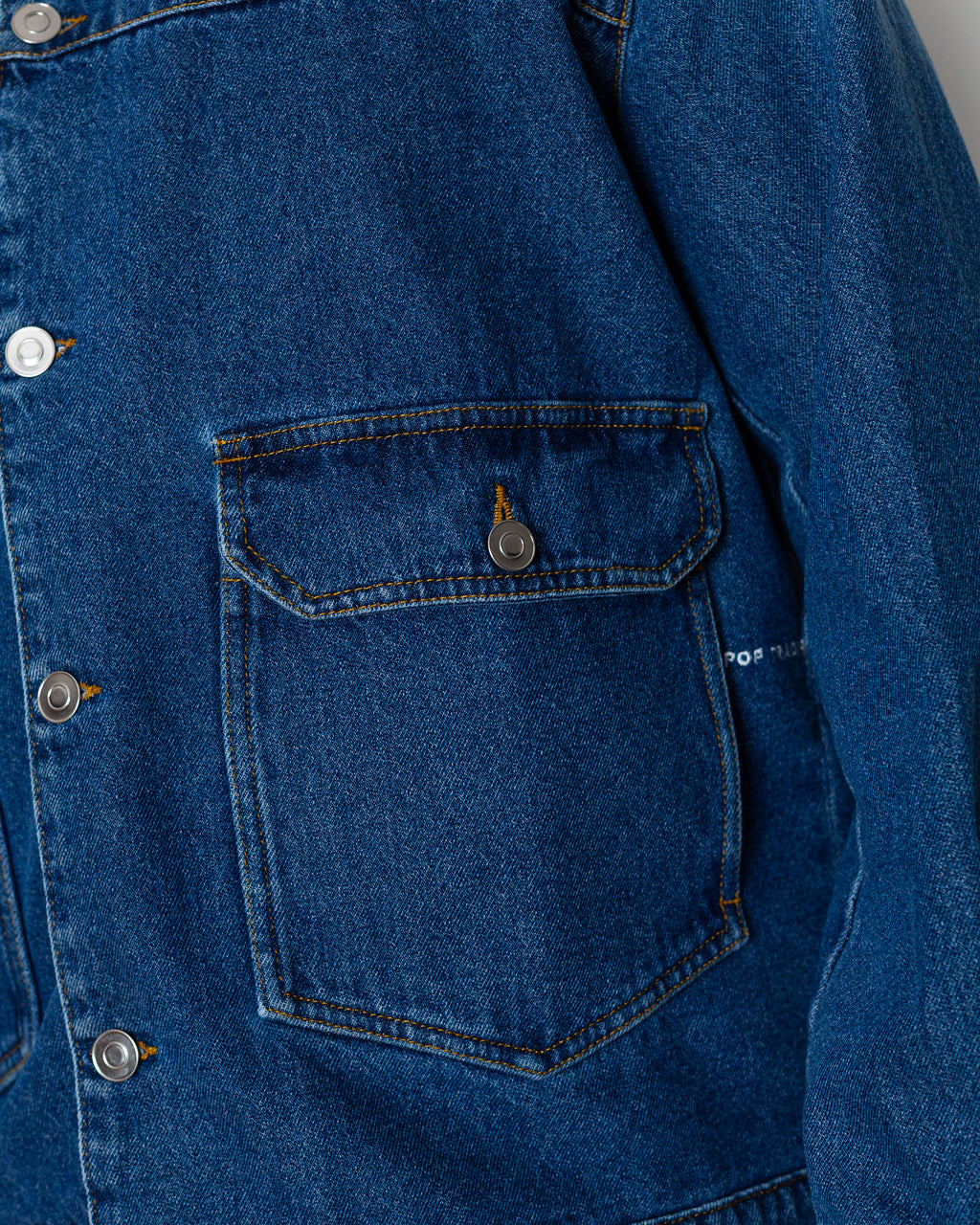 Full Button Denim Jacket - Rinsed Denim